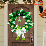 Maxbell Saint Patrick's Day Wreath Rustic Front Door Wreath for Props Window Wedding