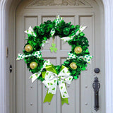Maxbell Saint Patrick's Day Wreath Rustic Front Door Wreath for Props Window Wedding