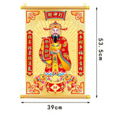 Maxbell Chinese God of Wealth Scroll Chinese New Year Decoration Gift for Home Party
