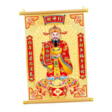 Maxbell Chinese God of Wealth Scroll Chinese New Year Decoration Gift for Home Party