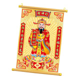 Maxbell Chinese God of Wealth Scroll Chinese New Year Decoration Gift for Home Party