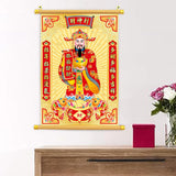 Maxbell Chinese God of Wealth Scroll Chinese New Year Decoration Gift for Home Party