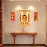 Maxbell Chinese God of Wealth Scroll Chinese New Year Decoration Gift for Home Party