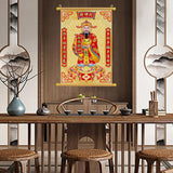 Maxbell Chinese God of Wealth Scroll Chinese New Year Decoration Gift for Home Party