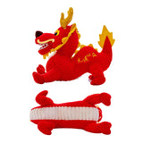 Maxbell Stuffed Dragon Plush Toy Cute Throw Pillow for Spring Festival Holidays Home Red