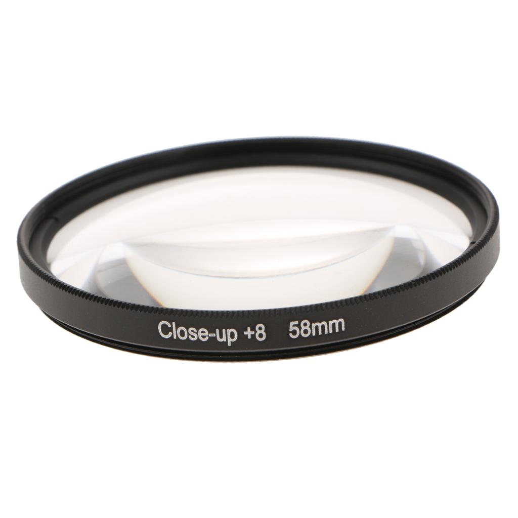 58mm Close-up Macro Filter Ring +8 for Canon Nikon Sony Pentax Digital SLR Cameras - Aladdin Shoppers