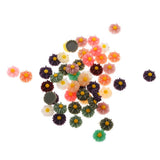 Maxbell 50 Pieces Assorted Daisy Resin Flatback Embellishment for DIY Hair Accessories Crafts