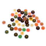 Maxbell 50 Pieces Assorted Daisy Resin Flatback Embellishment for DIY Hair Accessories Crafts