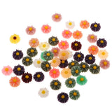 Maxbell 50 Pieces Assorted Daisy Resin Flatback Embellishment for DIY Hair Accessories Crafts