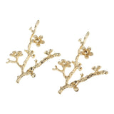 Maxbell 10 Pieces Flower Branch Buttons Flatback Embellishments for Crafts