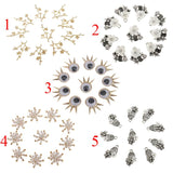 Maxbell 10 Pieces Flower Branch Buttons Flatback Embellishments for Crafts