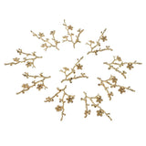Maxbell 10 Pieces Flower Branch Buttons Flatback Embellishments for Crafts