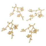 Maxbell 10 Pieces Flower Branch Buttons Flatback Embellishments for Crafts