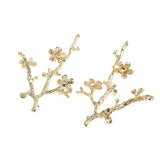 Maxbell 10 Pieces Flower Branch Buttons Flatback Embellishments for Crafts