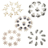 Maxbell 10 Pieces Flower Branch Buttons Flatback Embellishments for Crafts