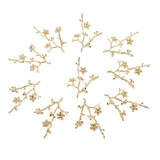 Maxbell 10 Pieces Flower Branch Buttons Flatback Embellishments for Crafts