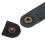 Maxbell 5 Sets Rounded Corner Leather Buckles Purse Hasp DIY Accessories Black