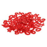 Max 100Pieces Wooden Number Buttons For Sewing Crafts Kids Educational Red