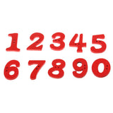 Max 100Pieces Wooden Number Buttons For Sewing Crafts Kids Educational Red