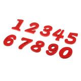 Max 100Pieces Wooden Number Buttons For Sewing Crafts Kids Educational Red