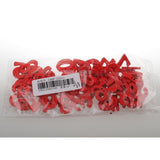 Max 100Pieces Wooden Number Buttons For Sewing Crafts Kids Educational Red