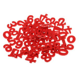 Max 100Pieces Wooden Number Buttons For Sewing Crafts Kids Educational Red