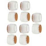 Max 10 Pieces Chair Leg Caps Silicone Table Covers Pads Round Base 37-42mm