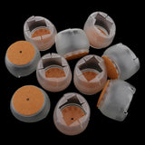 Max 10 Pieces Chair Leg Caps Silicone Table Covers Pads Round Base 37-42mm