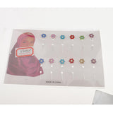 Maxbell 12 Pieces Flower Shape Crystal Hijab Scarf Pins Tailor Sewing Snag-Free Pins