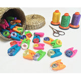 Maxbell 24 Pieces Multicolor Silicone Bobbins Holder Clamps Clips Sewing Machine Accessories
