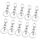 Maxbell 10 Pieces Silver Lobster Claw Clasp Keychain Key Ring Jewelry Findings