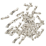 50 Pieces Silver Color Metal French Barrettes Clips Spring Hair Pins Blank for Hair Bow DIY Headwear Findings