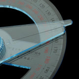 Maxbell All Circular 10 cm Plastic 360 Degree Protractor Pointer Ruler Angular Viewer Swing Arm School Office Supplies