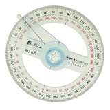 Maxbell All Circular 10 cm Plastic 360 Degree Protractor Pointer Ruler Angular Viewer Swing Arm School Office Supplies