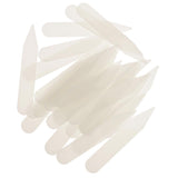 200 Pieces Plastic White Collar Stays Bones Stiffeners Beige 6x1cm