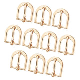 10 Pieces Gold Plated Single Roller Buckle Prong Alloy 23x21mm Hardware for Strap Leathercraft Handbag
