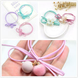 Maxbell 7 Pieces Candy Color Hair Holders High Elastic Rubber Bands for Hair Accessories