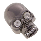 Maxbell 1 Piece Metal Rhinestone Skull Shape Buckle Clips for Bag Decoration 31x49mm