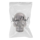 Maxbell 1 Piece Metal Rhinestone Skull Shape Buckle Clips for Bag Decoration 31x49mm