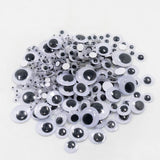 Maxbell 308 Pieces Self Adhesive Sticky Wiggly Wiggle Googly Eyes Assorted Size Embellishments for Art Crafts Black and White