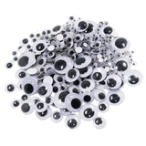 Maxbell 308 Pieces Self Adhesive Sticky Wiggly Wiggle Googly Eyes Assorted Size Embellishments for Art Crafts Black and White