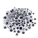 Maxbell 308 Pieces Self Adhesive Sticky Wiggly Wiggle Googly Eyes Assorted Size Embellishments for Art Crafts Black and White