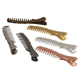 10 Pieces Comb Design Duckbill Hair Clips Prong Alligator Hairpin Gold