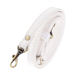 Adjustable PU Leather Crossbody Bag Shoulder Bag Strap Handle 1cm Wide White