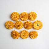 10 Pieces Chrysanthemum Artificial Silk Flower Heads Wedding Decor DIY Craft orange