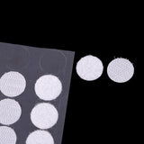 Maxbell 24 Sets Self Adhesive Hook and Loop Stick On Coins Discs Dots White 19mm