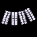 Maxbell 24 Sets Self Adhesive Hook and Loop Stick On Coins Discs Dots White 19mm