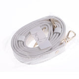 Adjustable Genuine Leather Shoulder Bag Strap Handle Replacement White