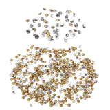 Maxbell 1440 Pieces Sharp Bottom Glitter Rhinestones Decorations white 80g