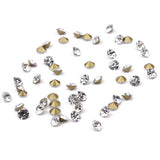 Maxbell 1440 Pieces Sharp Bottom Glitter Rhinestones Decorations white 80g